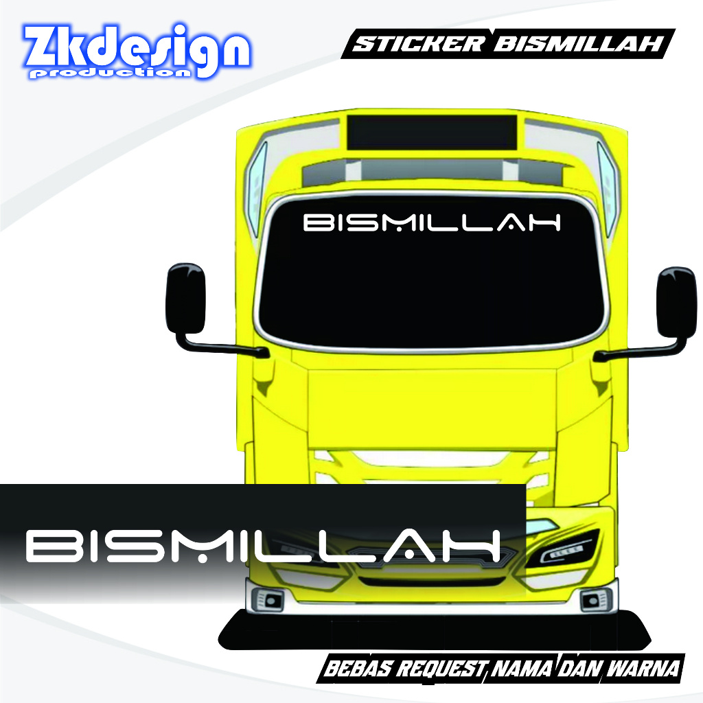 Stiker Request Kaca Depan Truk Simple Design Cutting Variasi Stiker Kaca Truk Bebas Request