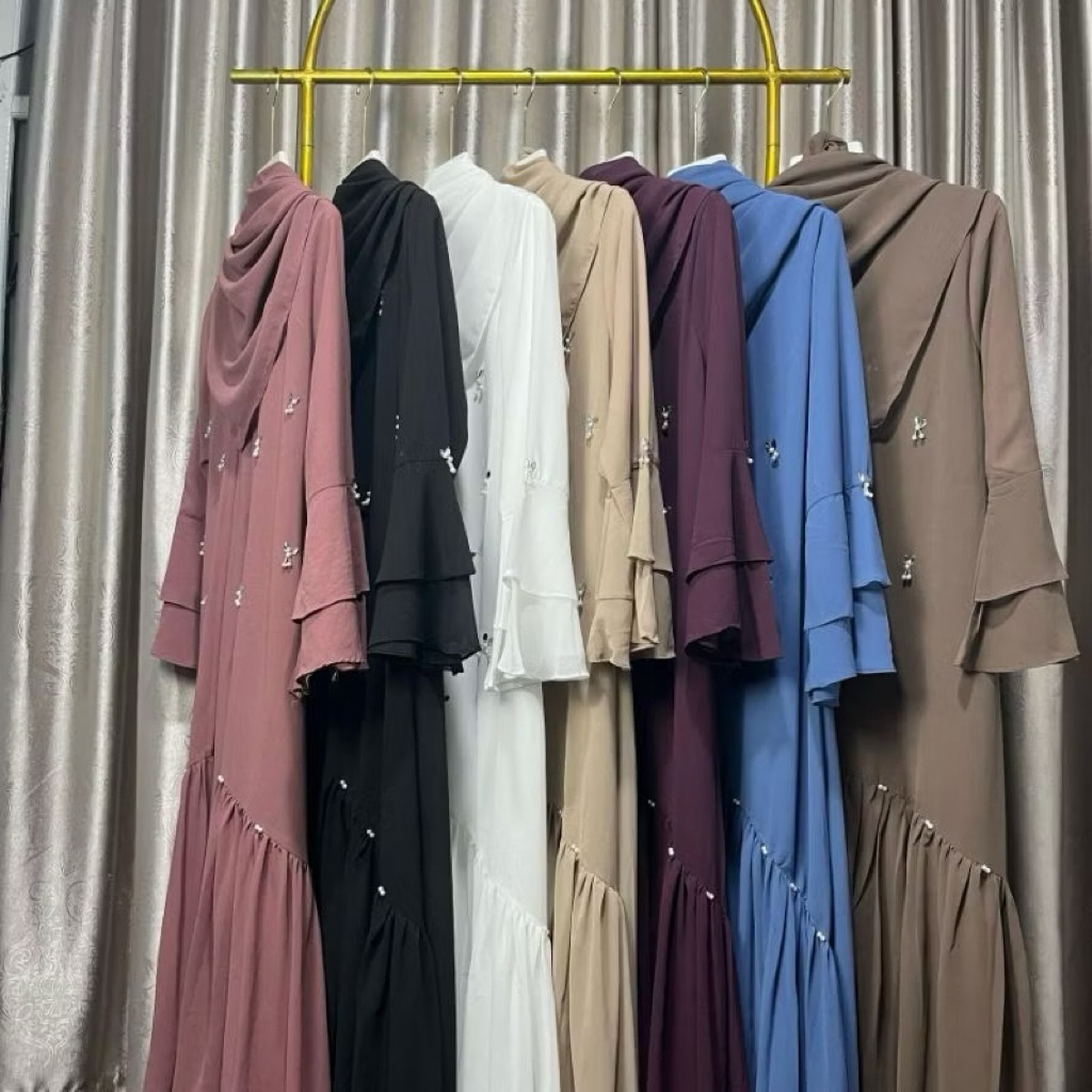 Gamis abaya wanita bahan ceruty armany baby doll