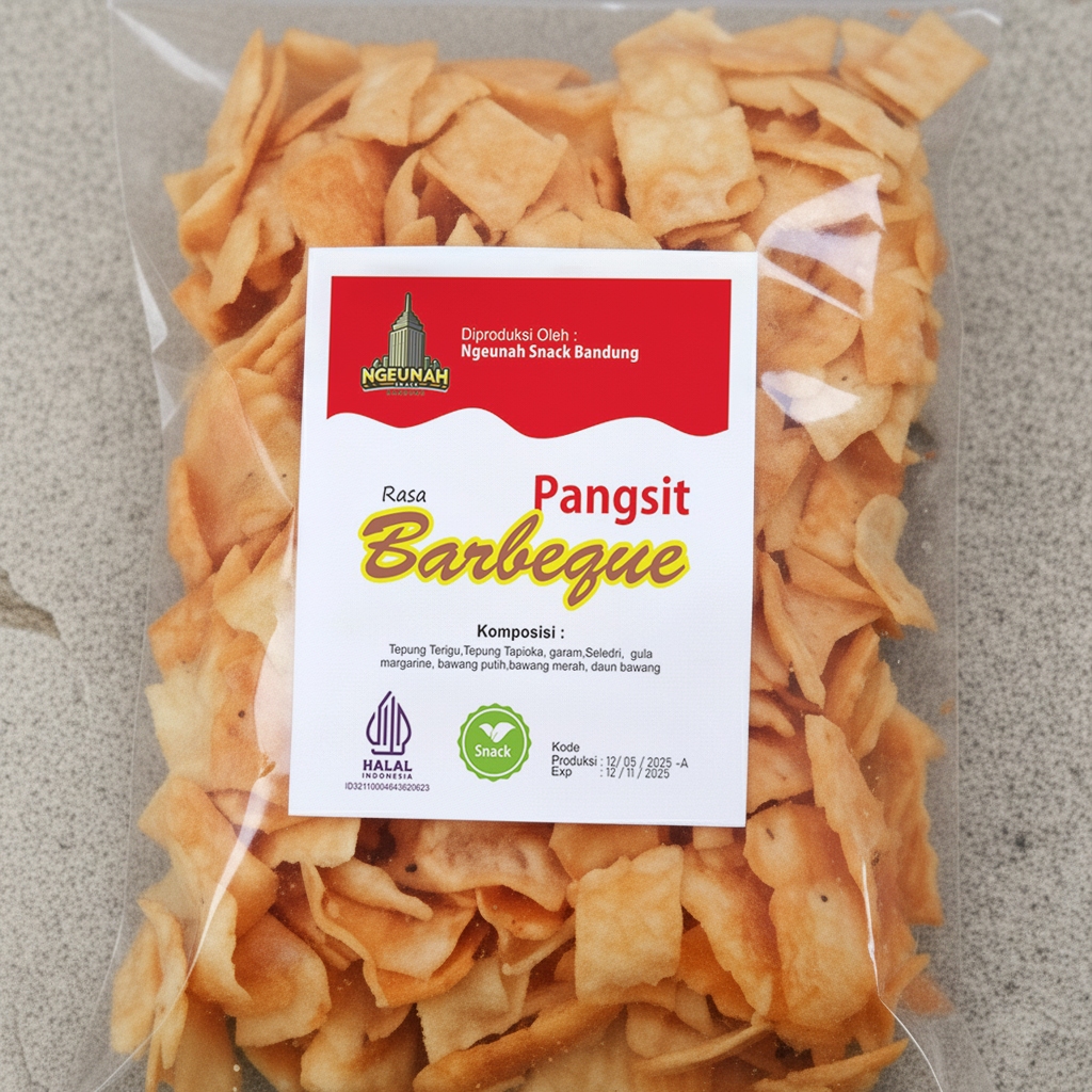 KRIPIK PANGSIT BAWANG 1 KG / PANGSIT GORENG- (Rasa – BARBEQUE ) Murah Enak / Kiloan