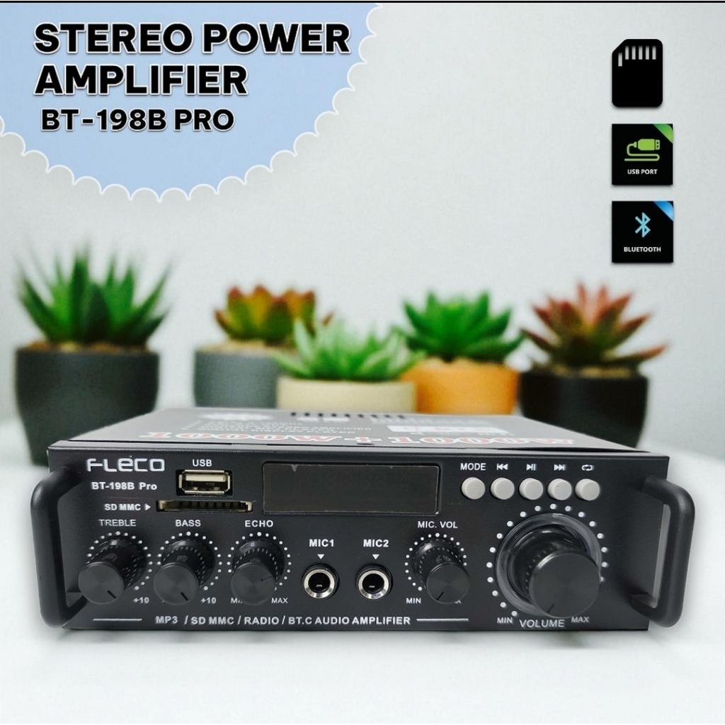 ✅AUDIO POWER AMPLIFIER-198B PRO 2000WATT LED DIGITAL XTRA SUBWOOFER