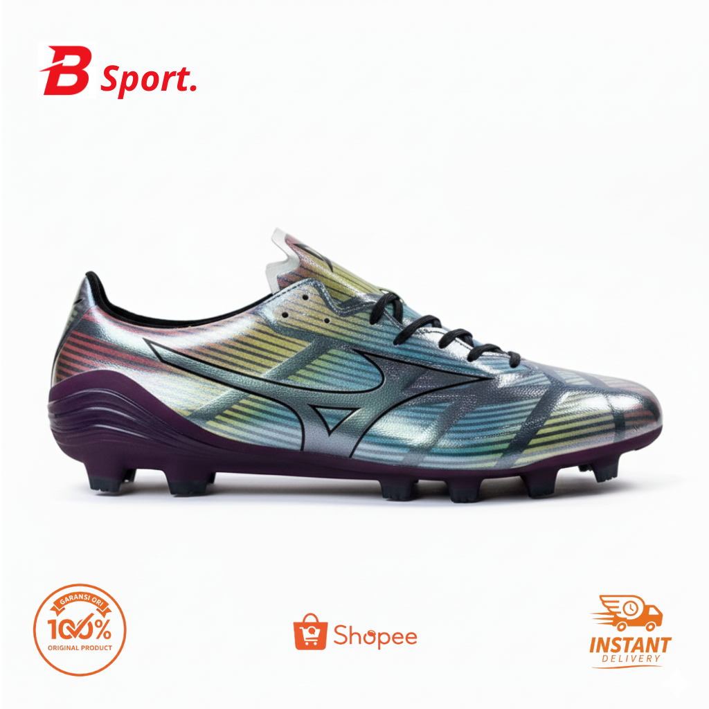 Sepatu Bola Mizuno Alpha Metallic Purple Multicolor FG – Original Import Japan