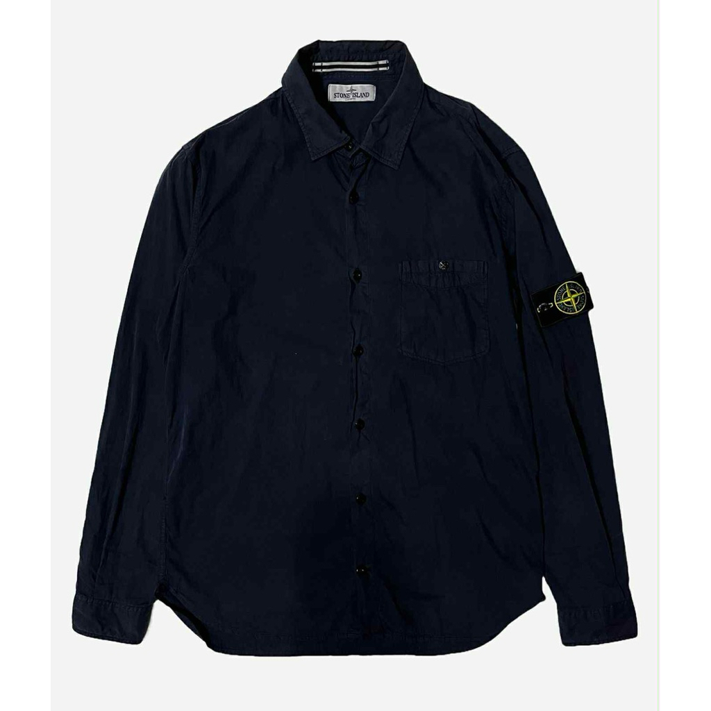 overshirt garment dyed stoney