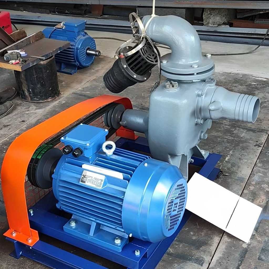 Pompa irigasi Ebara Selfriming 80 SQPB Motor 5.5Kw 7.5HP 3Phase 4Pole