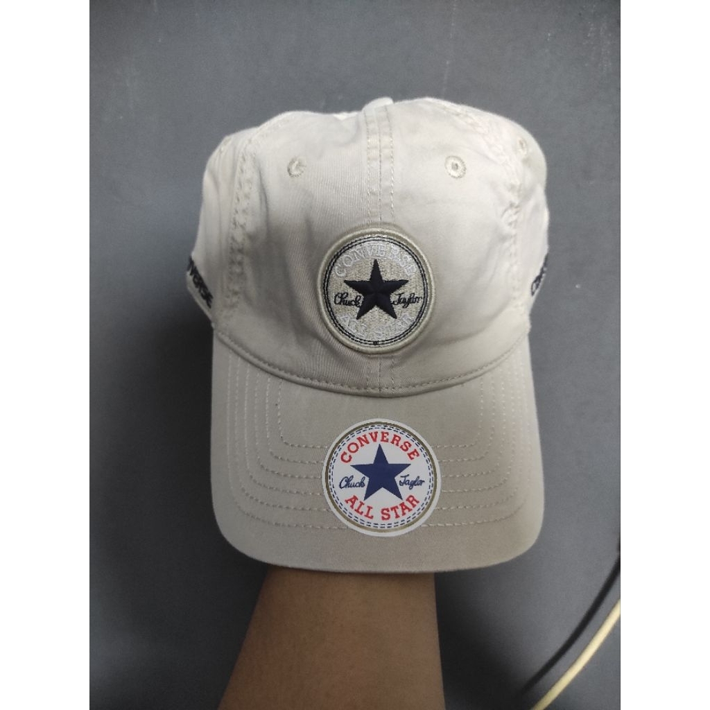 Converse topi pria baseball warna cream distro original