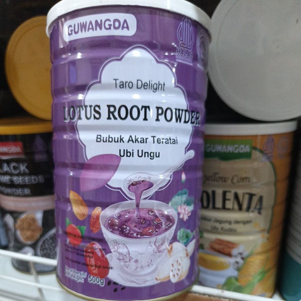 Guwangda Taro Delight Lotus Root Powder Bubuk Akar Teratai Ubi Ungu