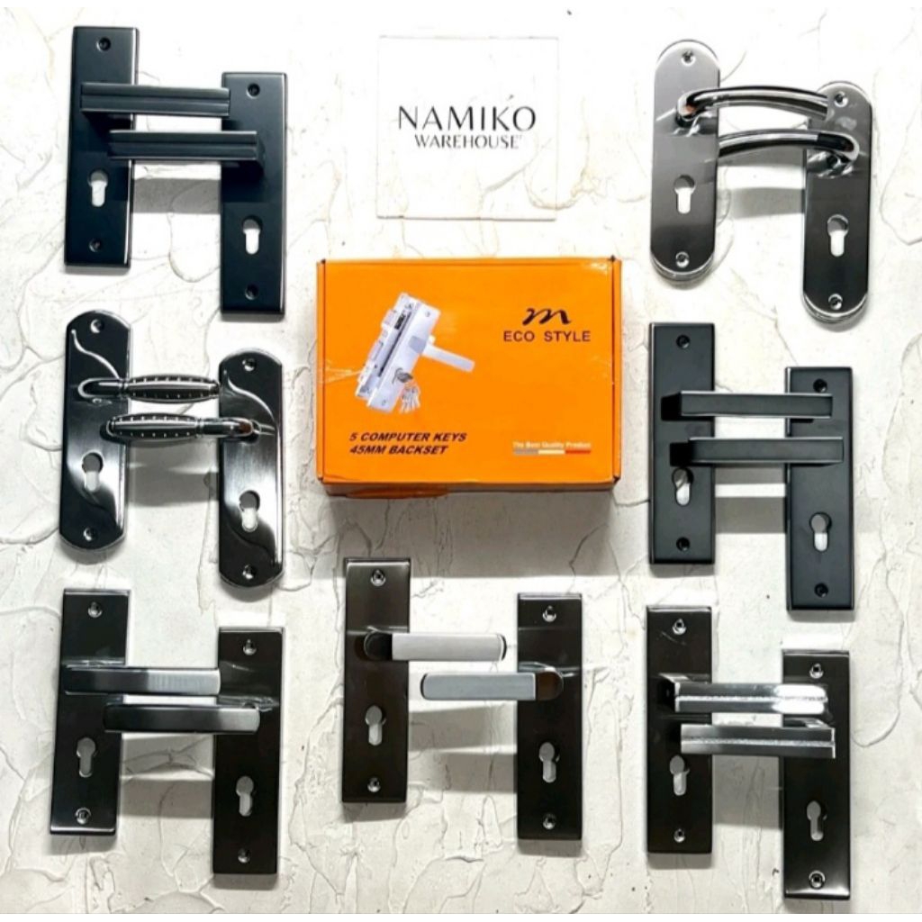 Handle set kunci pintu tanggung muller eco blck 20 cm kunci pintu