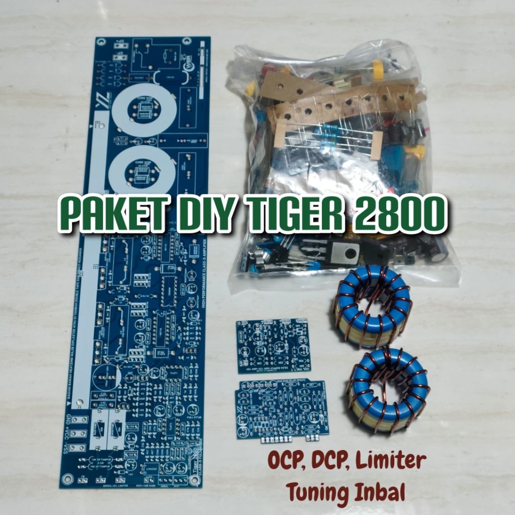 Paket DIY Tiger 2800 Class D D2K8 Fullbridge Power Amplifier Full fitur