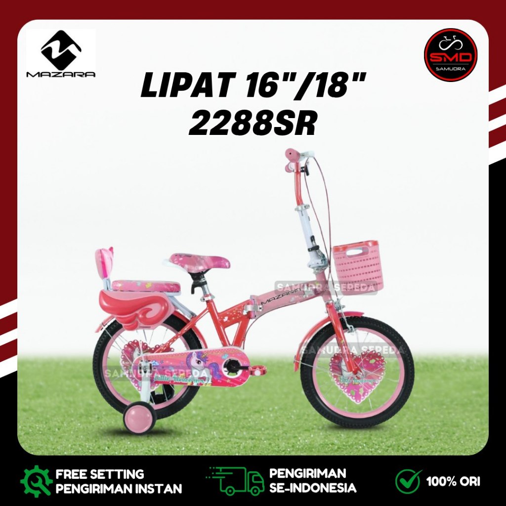 Sepeda Lipat Mini Citybike Folding 16 18 Pacific Mazara MZ 2288 SR BDG