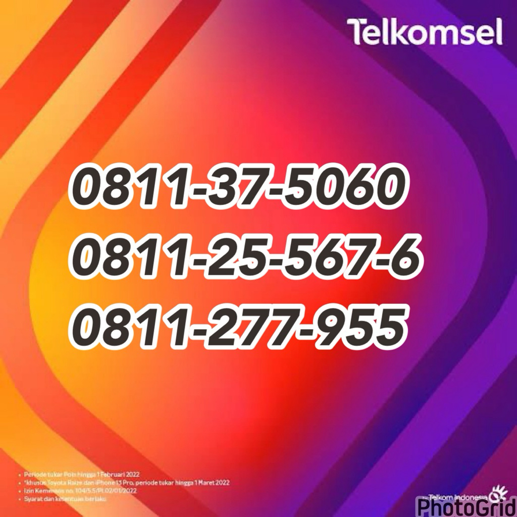 SPESIAL NOMOR CANTIK KARTU HALO TELKOMSEL FREE 70gb