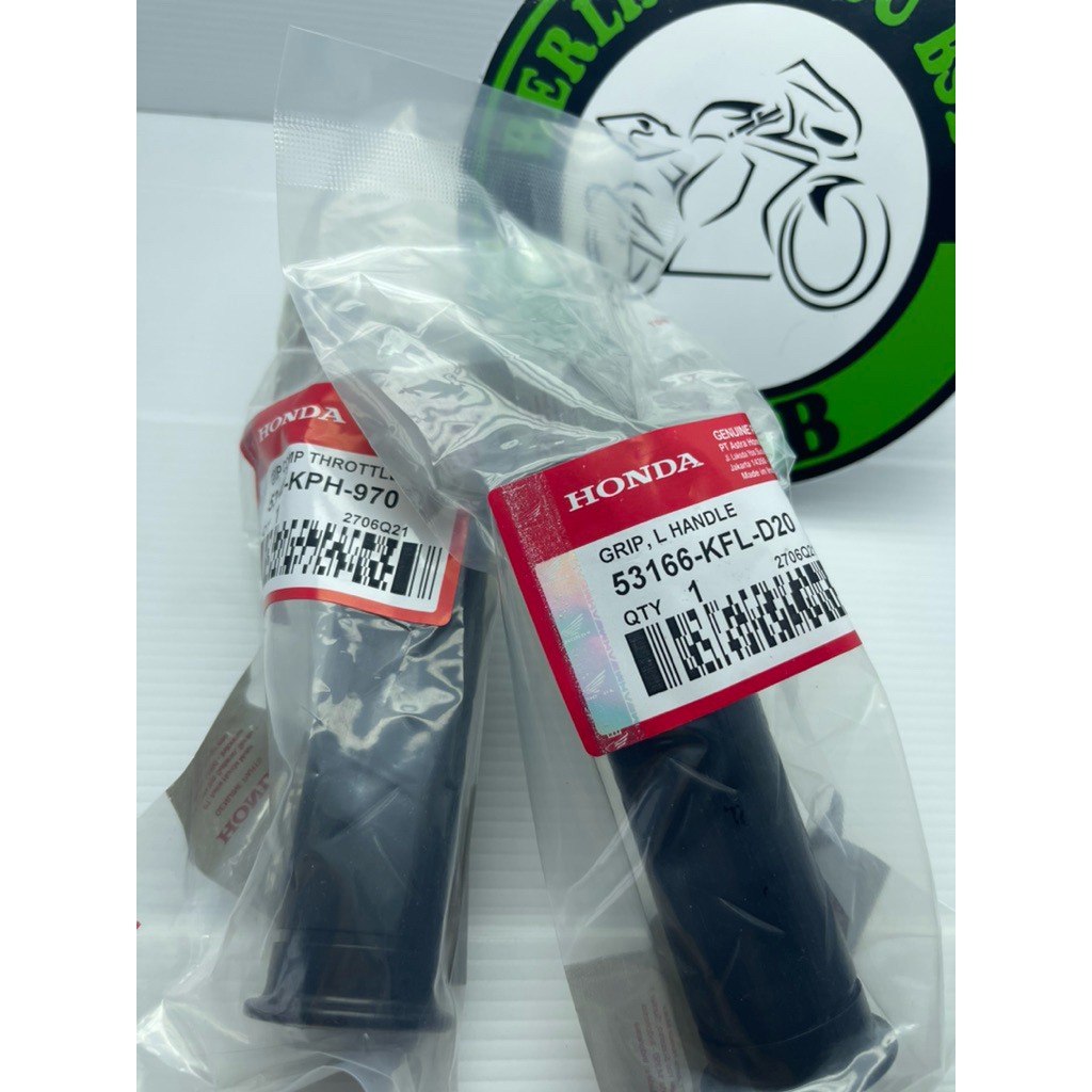 (53140-KHP-970)( 53166-KFL-D20) Grip handfat+ Pipa Gas HONDA Supra X 125 Karisma Kirana