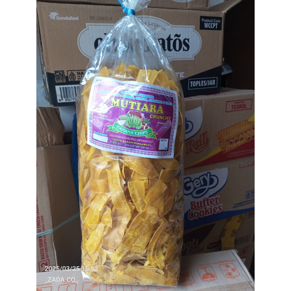 KERIPIK PISANG ASIN GURIH BALL 1KG