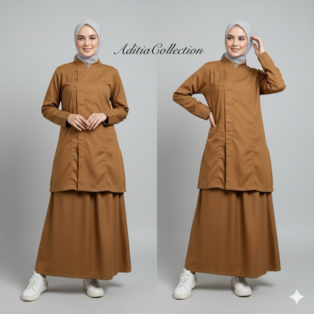 Baju Stelan Dinas Tunik (Set Rok A)Pemda Terbaru / Baju tunik Pemda ASN
