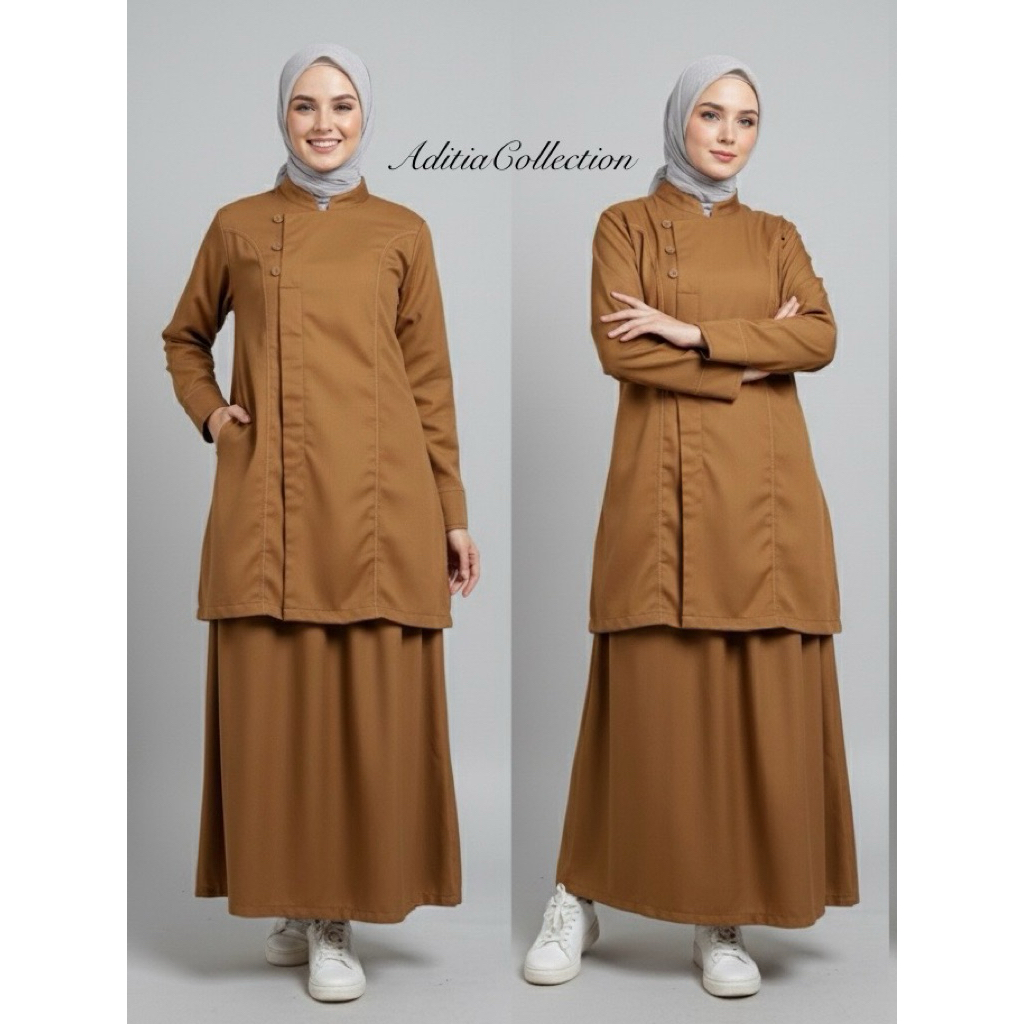 BIG PROMO HOT Baju Stelan Dinas Tunik (Set Rok A)Pemda Terbaru / Baju tunik Pemda ASN