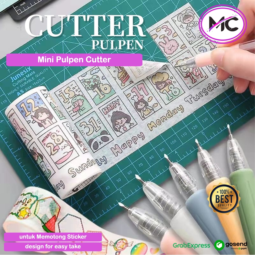 Pisau Cutter Bentuk Pena Cutter Pen Cutter Stiker Pulpen Pisau Pencil Knifes Cutter Pena Pisau Stike
