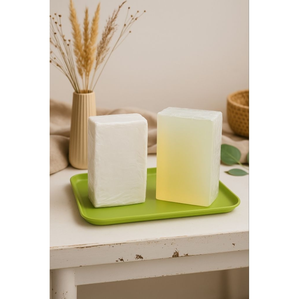 Base Sabun Batang DIY Putih & Transparant  Chip Soap Melt  & Pour 1KG