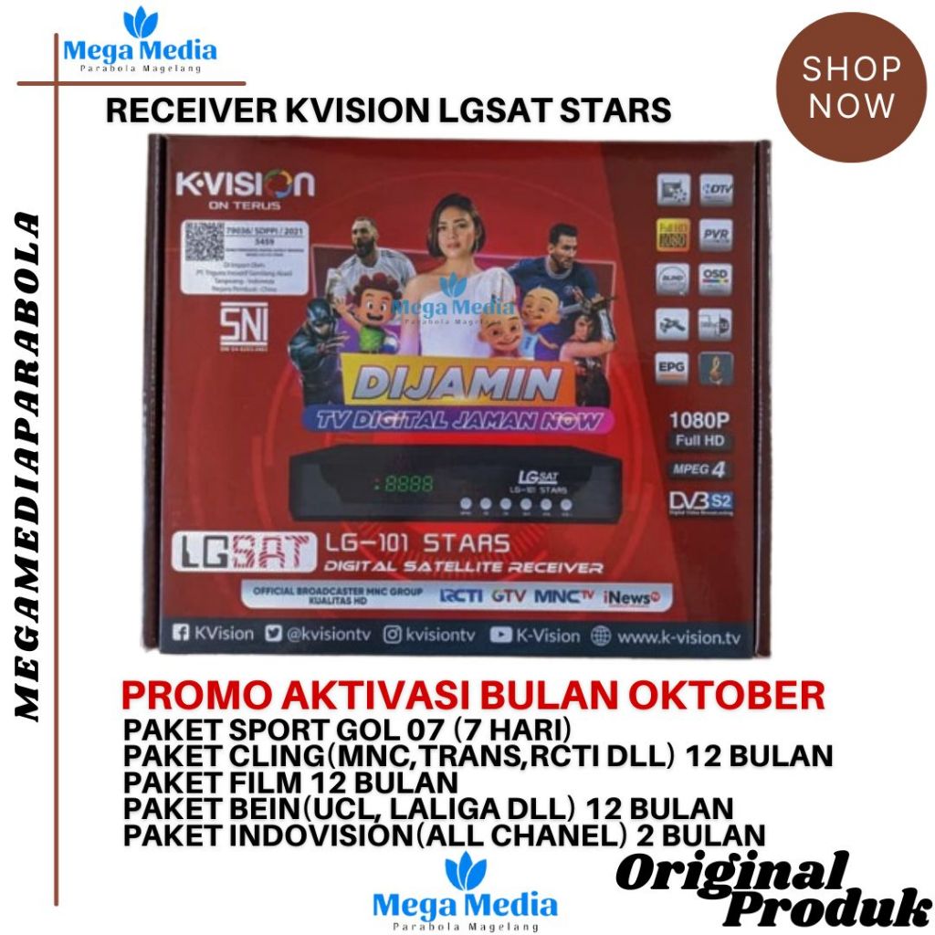 Receiver K-Vision Lgsat Stars / Gardiner Ottimo Bisa Untuk Parabola Jaring C Band Dan Mini Ku Band