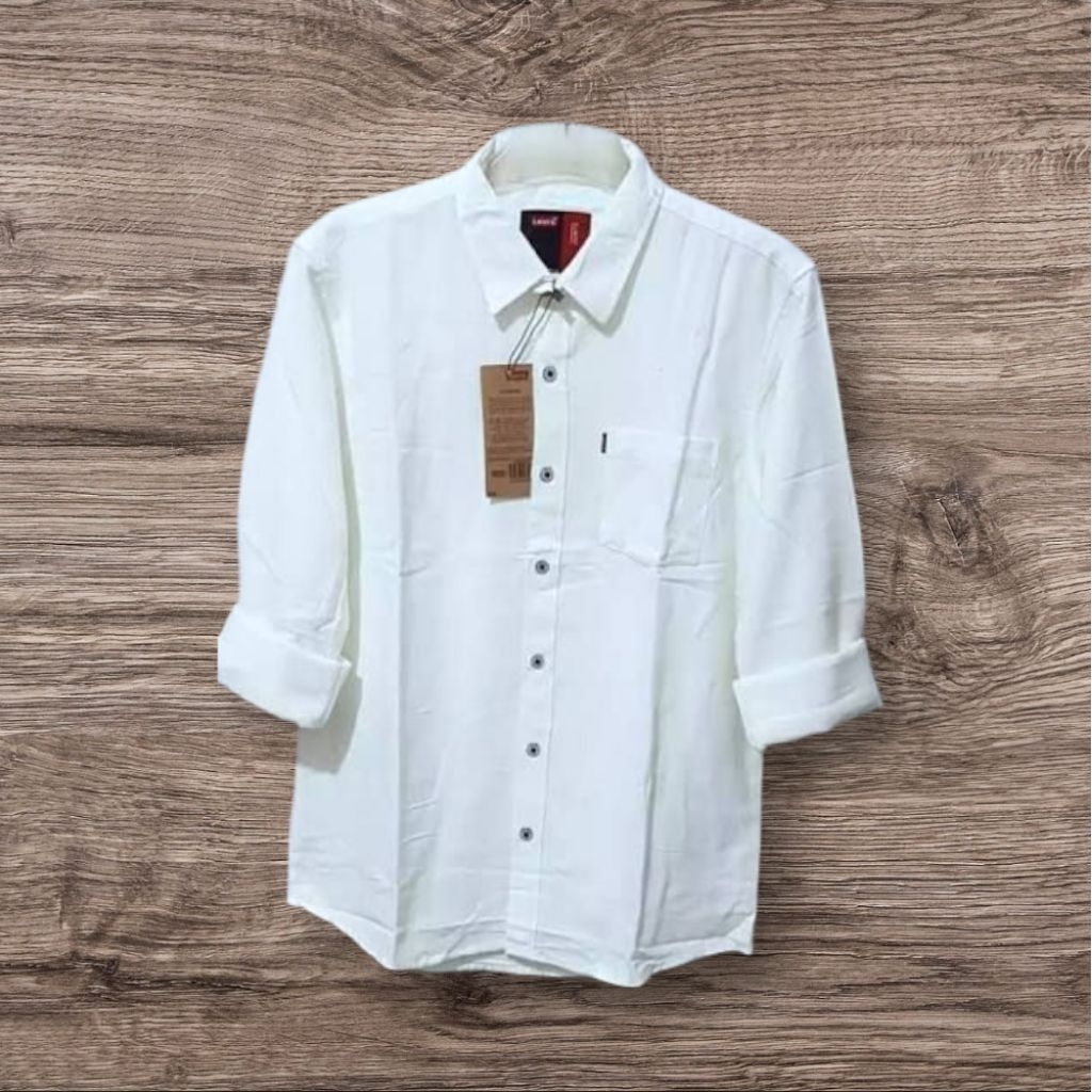 Kemeja Putih Pria Dewasa Baju Kemeja Polos Lengan Panjang Baju Outfit Distro Atasan Pria Casual Keme