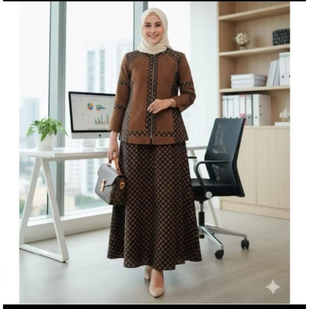 setelan batik premium mix lurik tenun premium