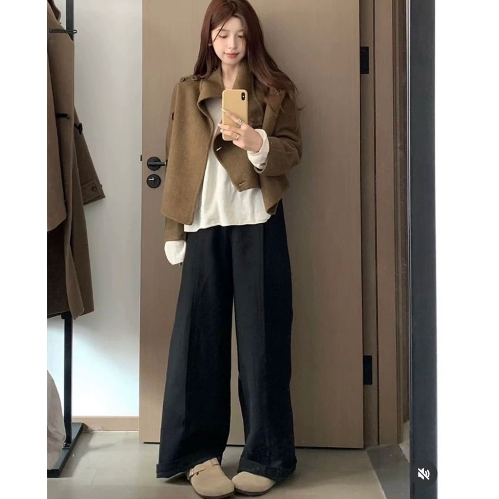 COAT 4871 JAKCET SUEDE WINTER OUTER WANITA COAT JACKET MUSIM DINGIN ATASAN WANITA WINTER SEASON