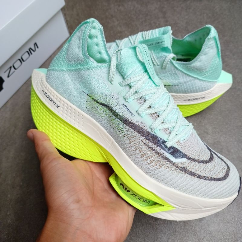 Nike Air Zoom Alphafly Next% Flyknit Ekiden Zoom Pack / 2 Mint Foam Volt / Black White Gold || barel
