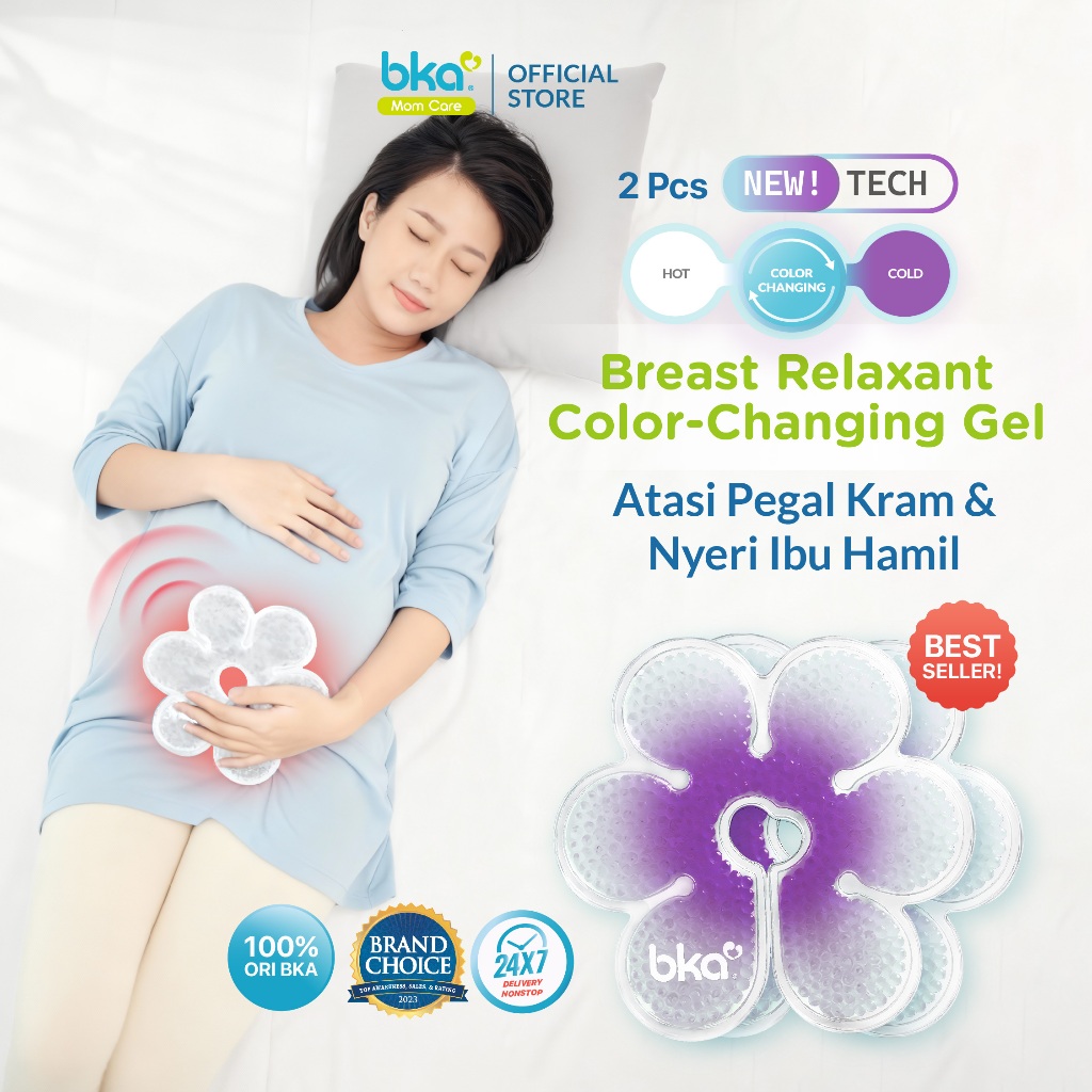 BKA NEW Breast Relaxant Color Changing isi 2pcs [Free Cover]- Solusi Atasi Pegal Kram Nyeri Kehamila