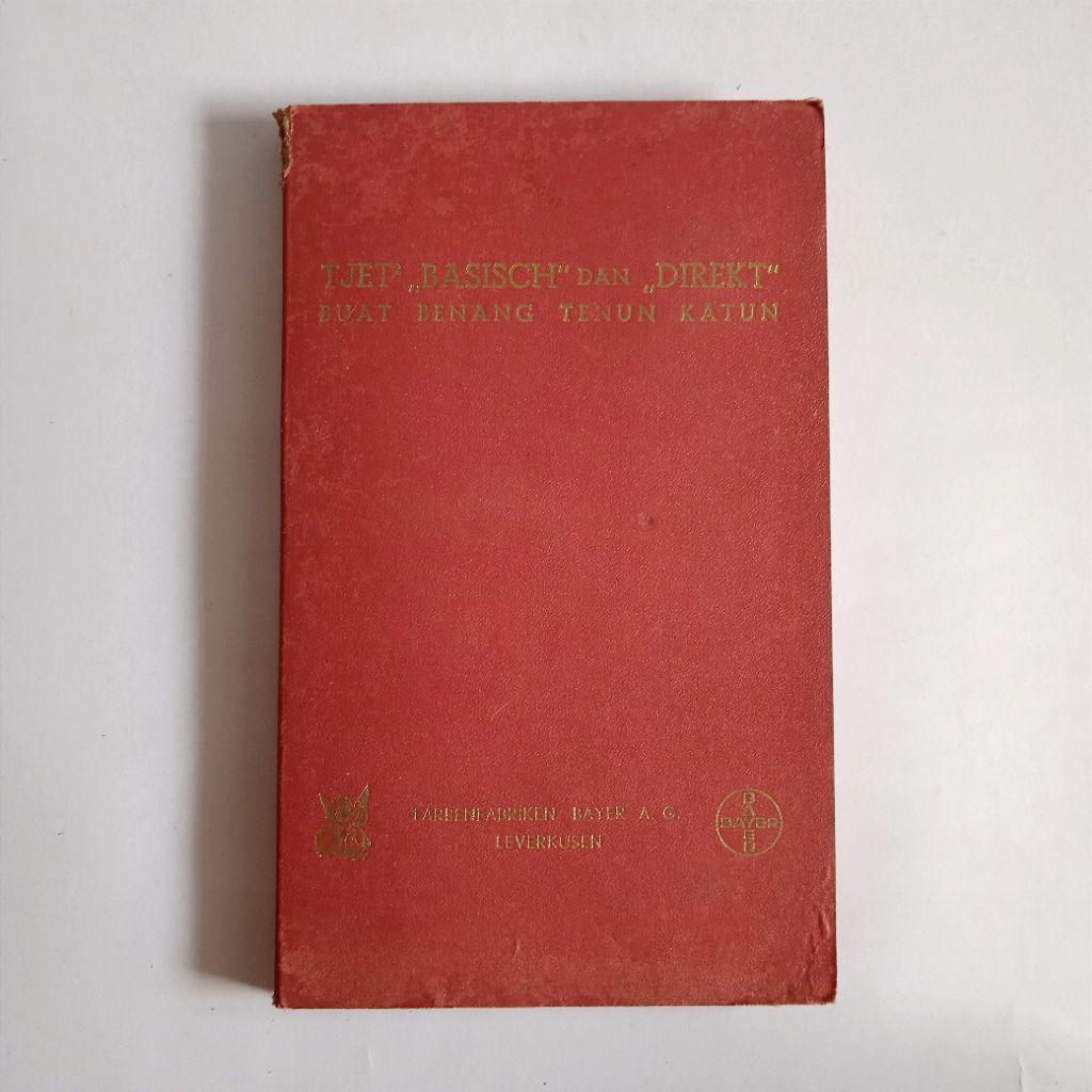 Antik Vintage Buku Katalog Lama Pewarna Kain Industri Tekstil TJET² BASICH DAN DIREKT BUAT BENANG TE