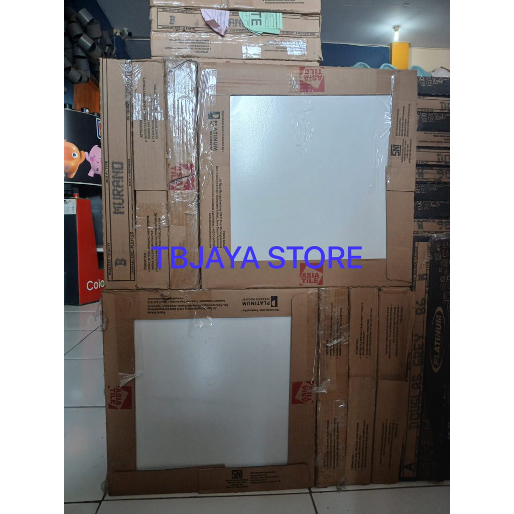 KERAMIK LANTAI DINDING PUTIH POLOS 40 X 40 ASIA TILE