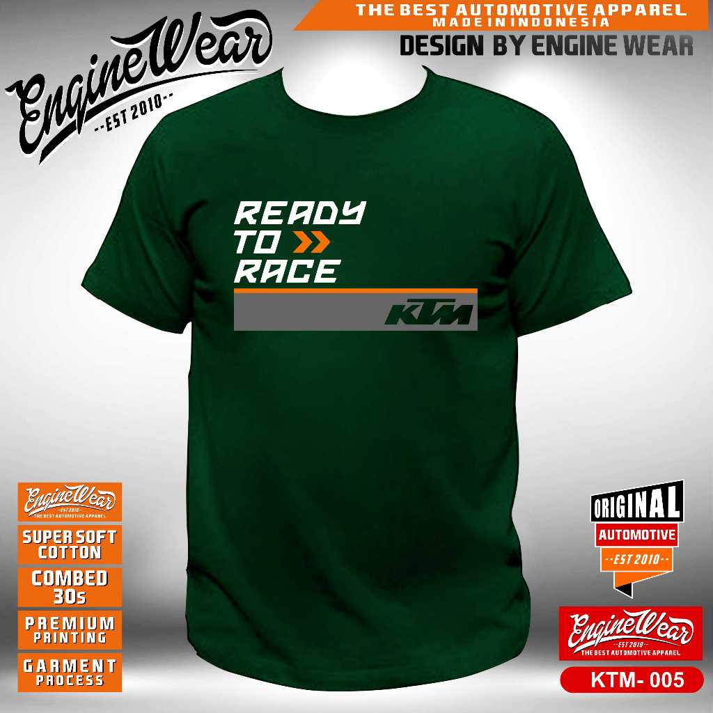 Kaos KTM racing T-shirt  motor cross baju motocross adventure racing kaos otomotif motor trail traba