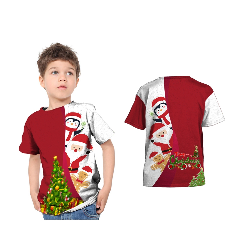 Kaos Merry Christmas 2025 / Baju Natal Merry Christmas Terbaru / Pakaian Anak Merry Christmas