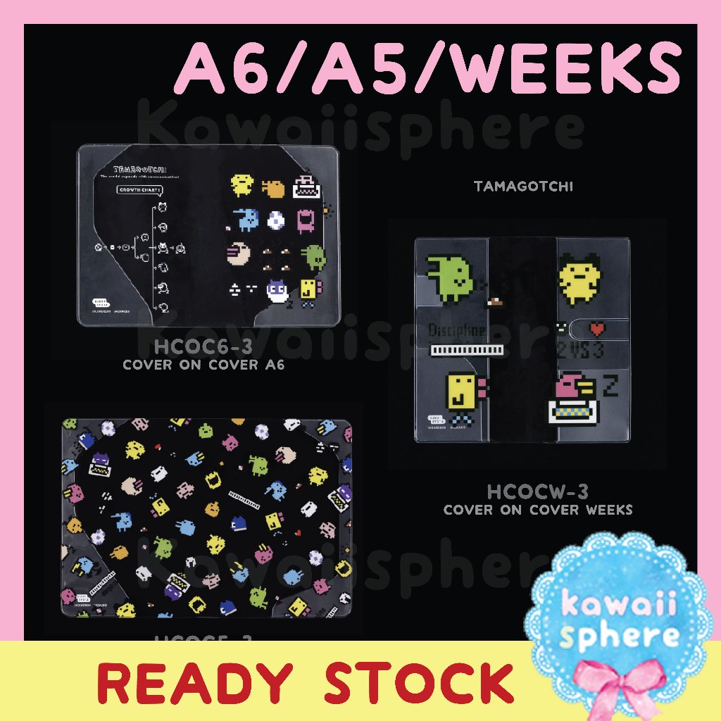 Hobonichi Cover on Cover / Clear Cover | Tamagotchi | A5 / A6 / Weeks | Sampul Planner Hobonichi Ser