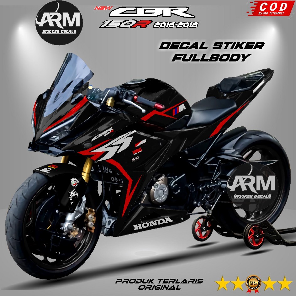 Sticker Decal CBR150R CBR150 R Facelift 2016-2018 Full body Motif List Rr