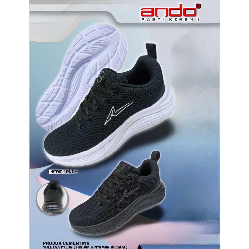 ANDO NEO 99 TerBaru  / M SPORT SUPER RINGAN Sepatu Sneakers Pria Sol Eva Pylon Empuk Sepatu Kerja Se