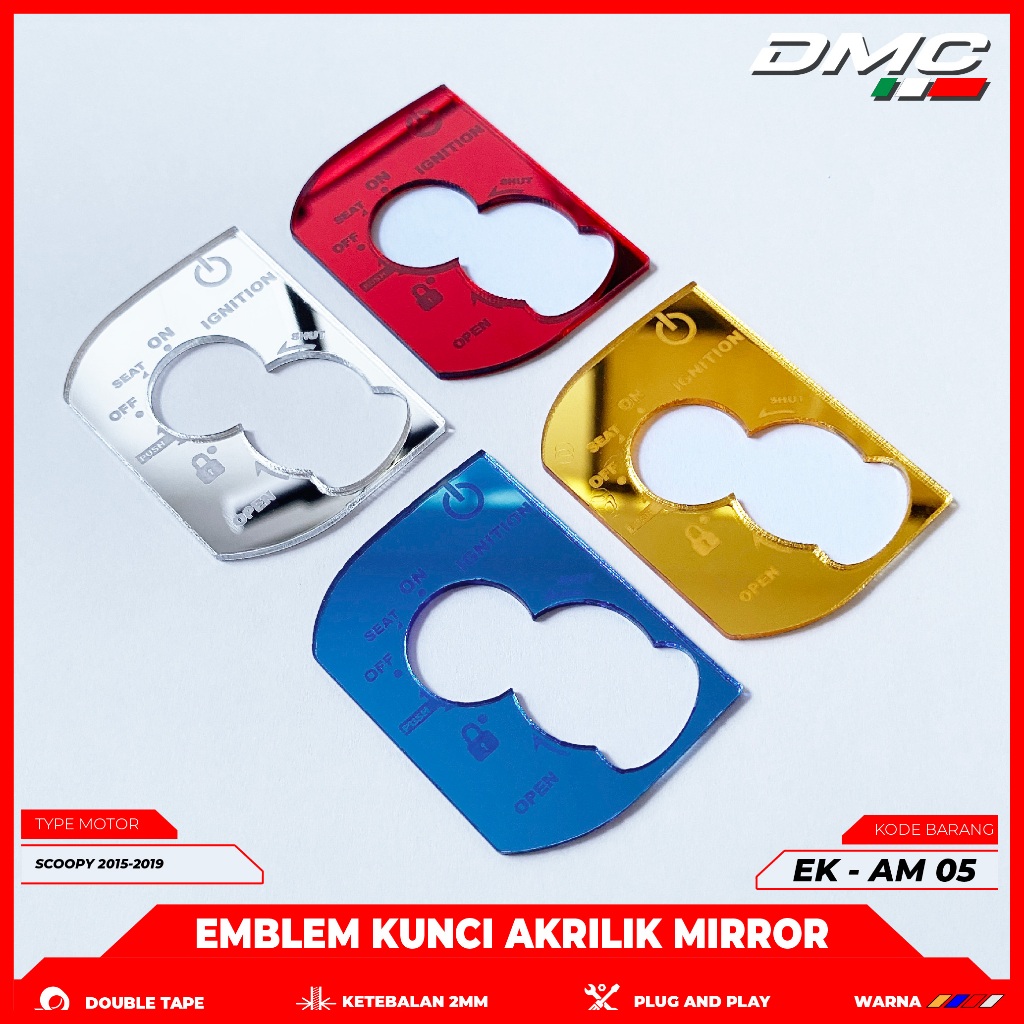 Emblem Kunci Akrilik Scoopy 2015 - 2019 / Garnish Kunci Motor Scoopy 2015 - 2019 / EK AM 05