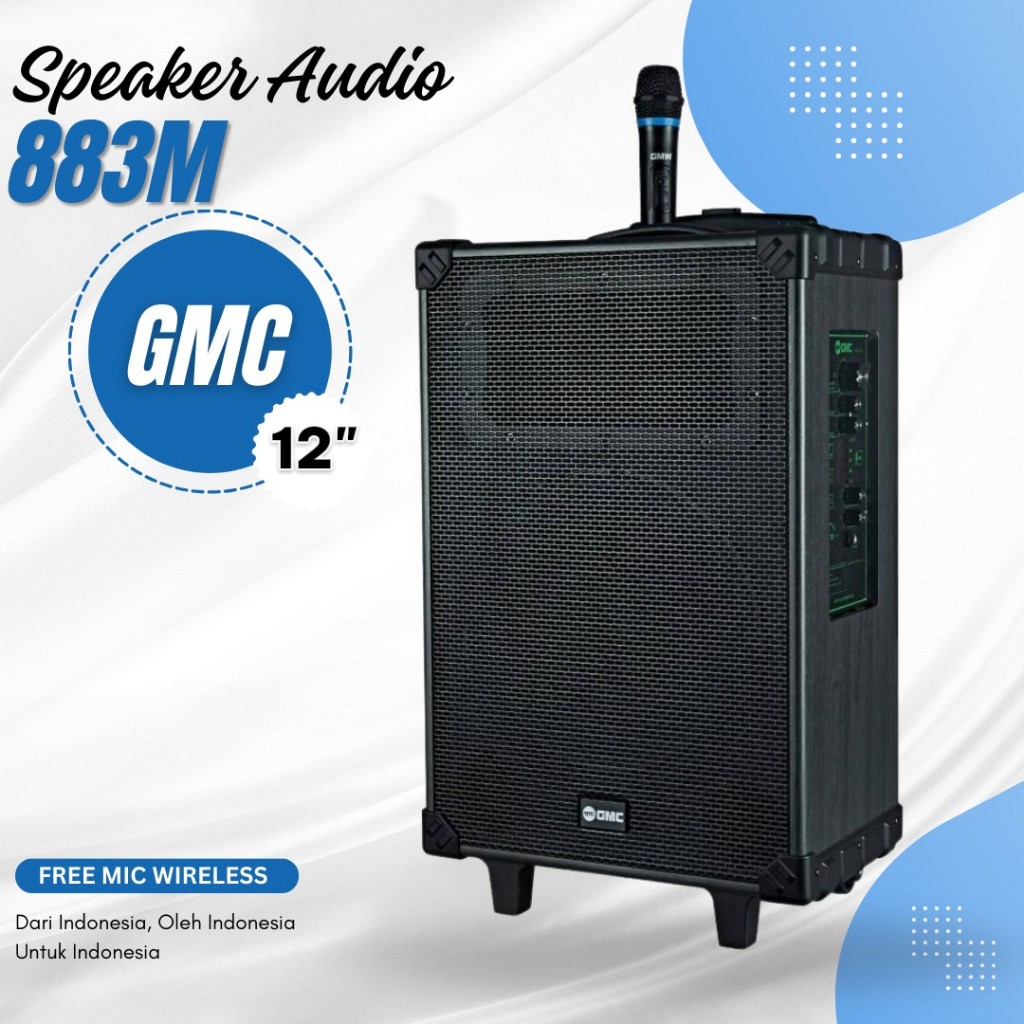 SPEAKER GMC 883 M BLUETOOTH 12" + 1 MIC SPEAKER MULTIMEDIA GMC 883 M BT