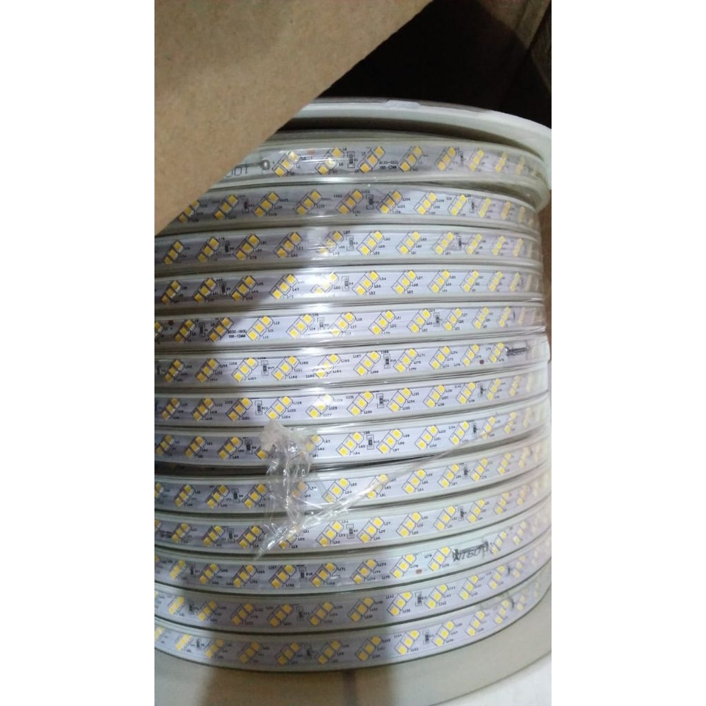 Hinolux lampu led strip selang 3 mata 3 baris 180led 220v 100m 100 meter