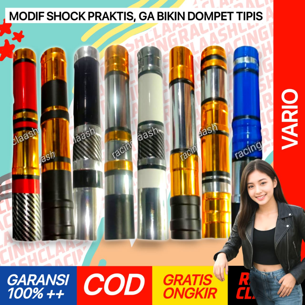Racing Claash Cover Shock Sok Shok Depan Vario 150 125 160 110 Fi Abs Esp Cbs New Old Karbu