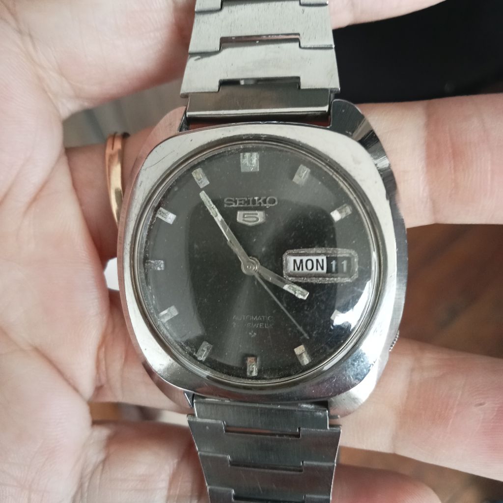 Vintage Rare Seiko Automatic Cal 6119-7103 Black Dial