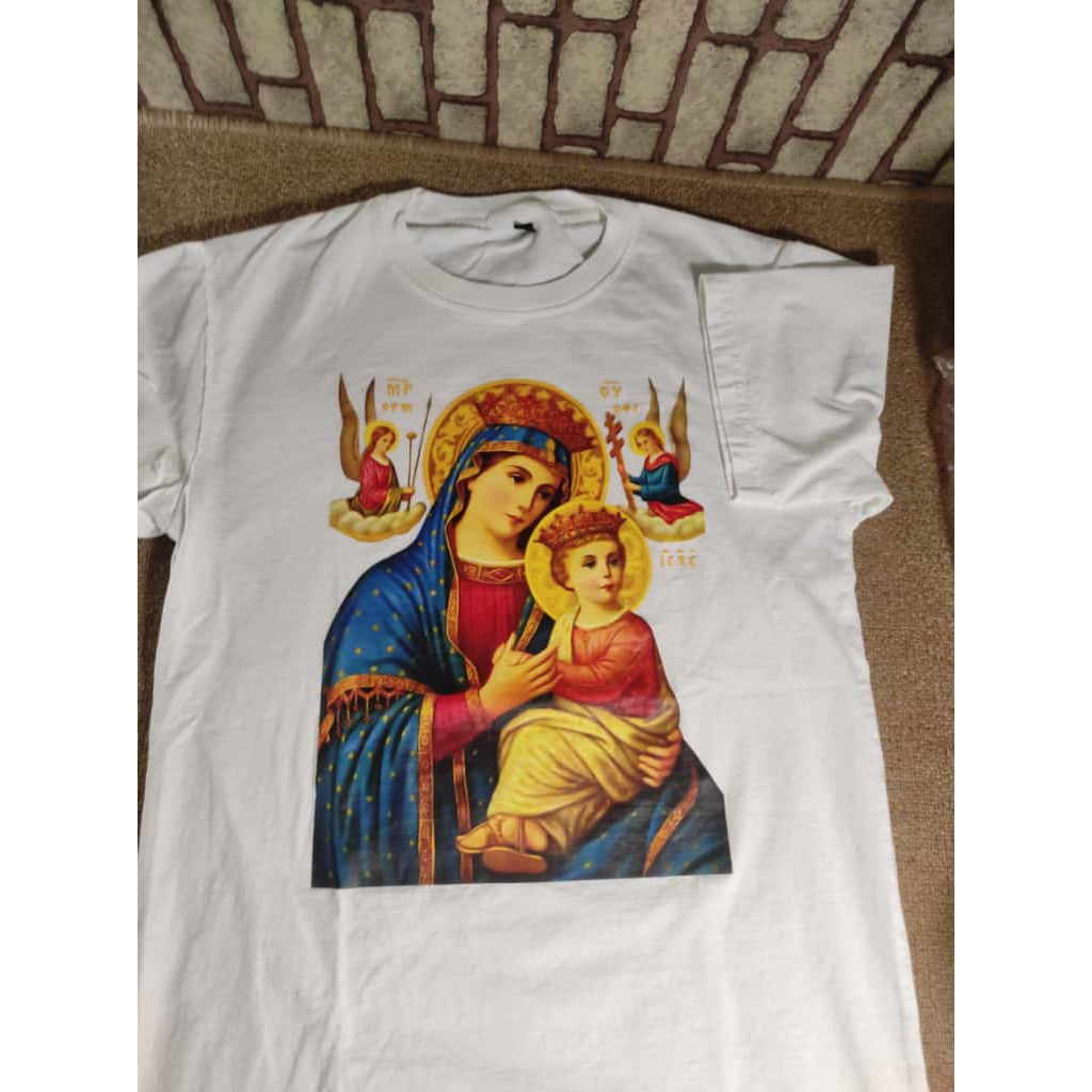 Kaos Bunda Maria Katolik Desain Eksklusif | Kaos Religi Lengan Pendek Unisex/kaos bunda maria / kaos