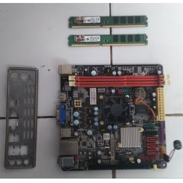 Paketan Motherboard komputer mobo PC Mini ITX CPU onboard Intel Ivy Bridge + RAM DDR3 8 GB