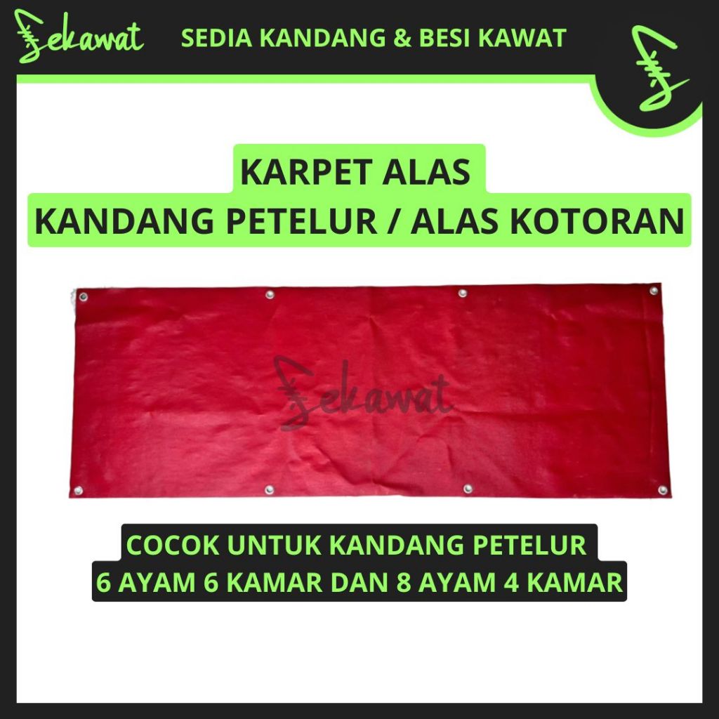 Alas Kotoran Kandang Ayam Petelur Panjang 120cm - Karpet Alas Kotoran Kandang Petelur