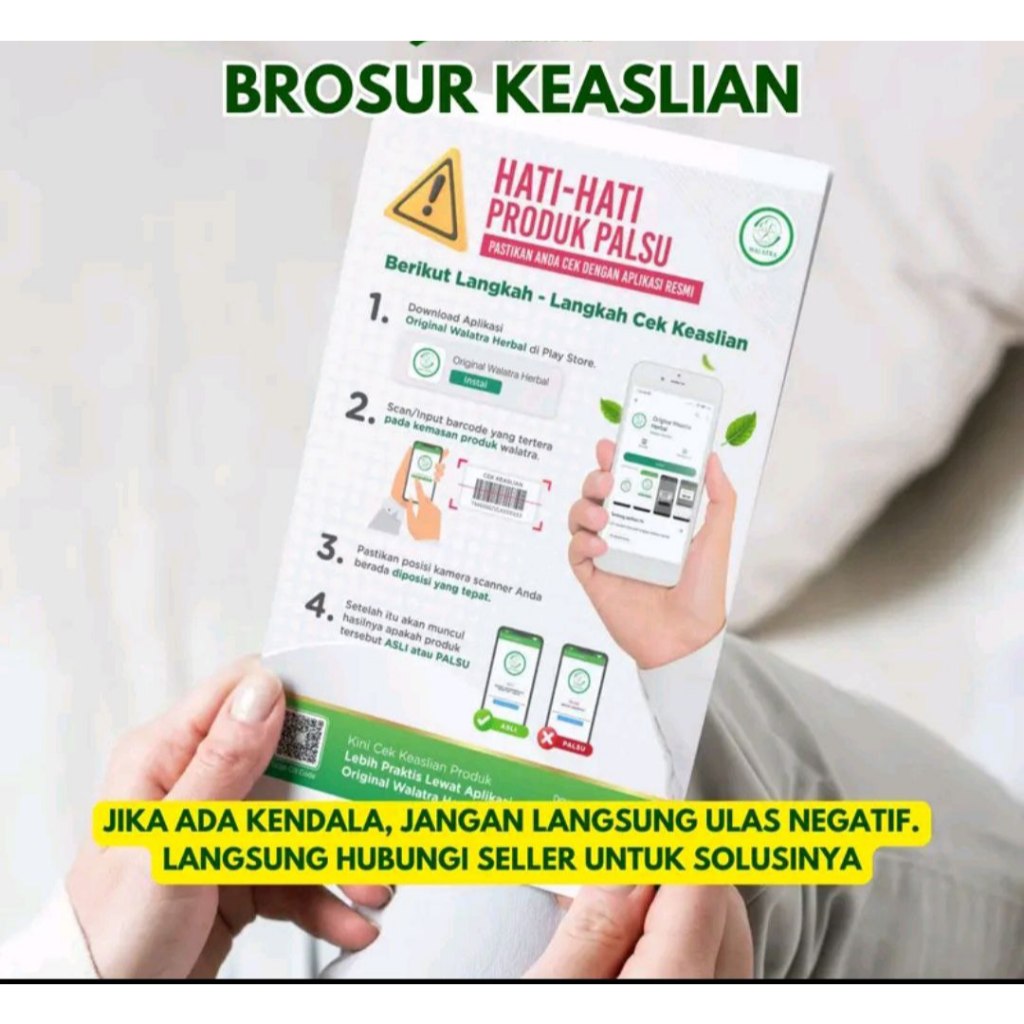 Sendifit - Brosur Cek Keaslian dan Dus Packing