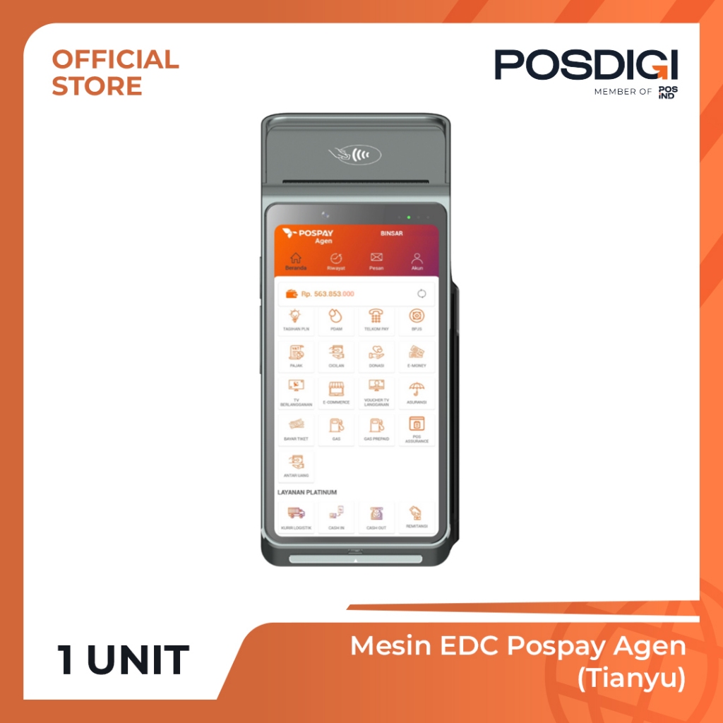 PT Pos Finansial Indonesia - Mesin EDC Pospay Agen