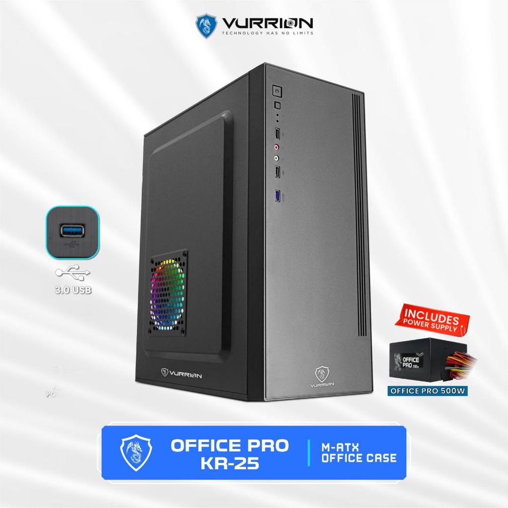 Casing Cpu Vurrion KR 25 Black  Psu 500W Usb 3.0