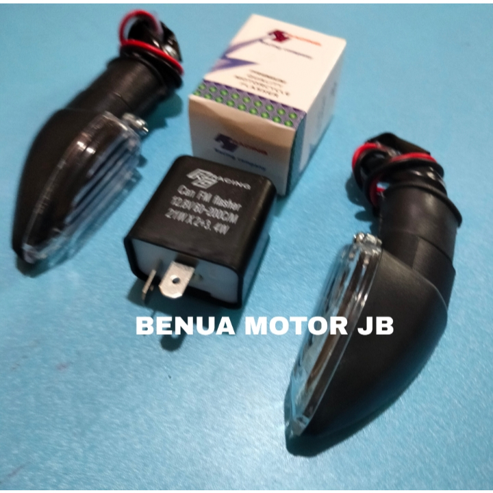 BENUA MOTOR Paket flasher sen RG + 2 pcs lampu sen mini vixion new lampu sein mini vixion new cb150r