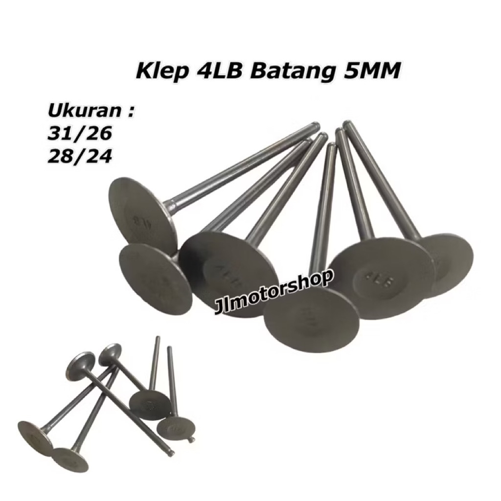 Klep 31 26 Batang 5 4LB 28/24 - 29/34 Batang 5 MM 4LB - Valve Payung Klep 31 26 Batang 5 Klep 28 24 