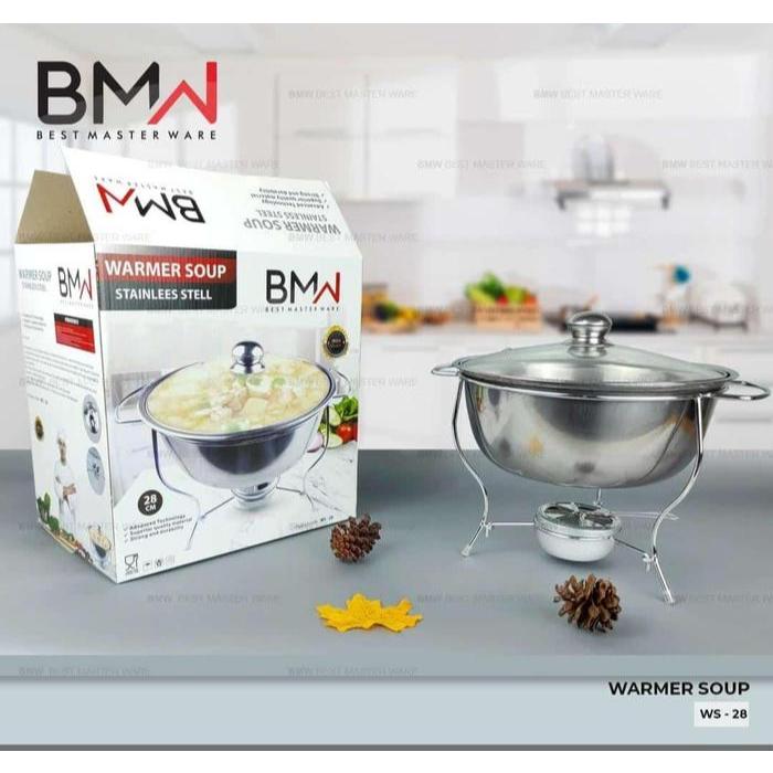 Panci Soup Warmer BMW With Food Warmer Feature Serving Dish Bowl - Panci Sop Prasmanan