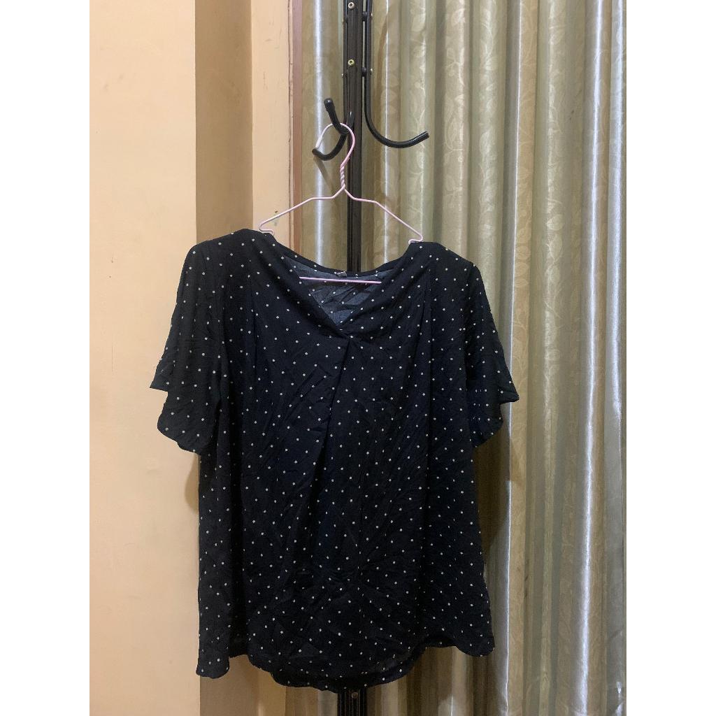preloved blouse polkadot