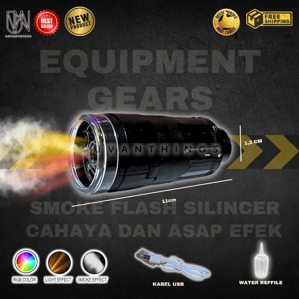 Silincer Asap Aksesoris Muffler WGB Fire Effect Smoke Gel Blaster WEIHUI 11cm