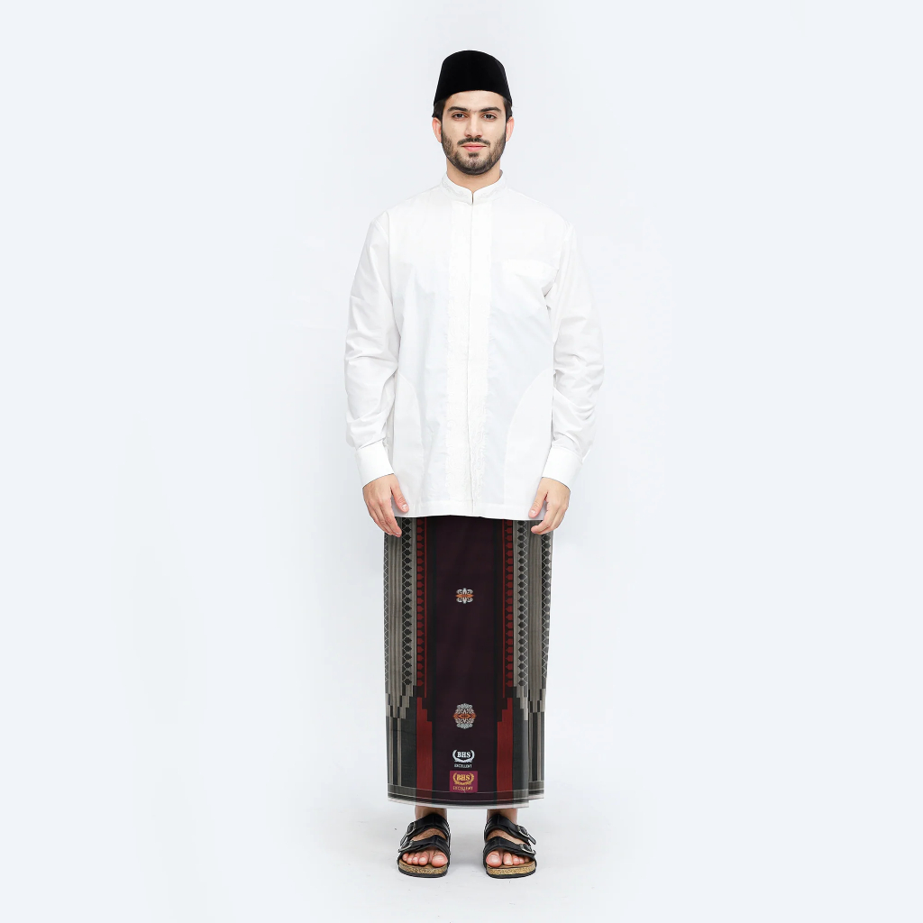 Sarung BHS Excellent Gold Motif E52 SGF Warna Merah