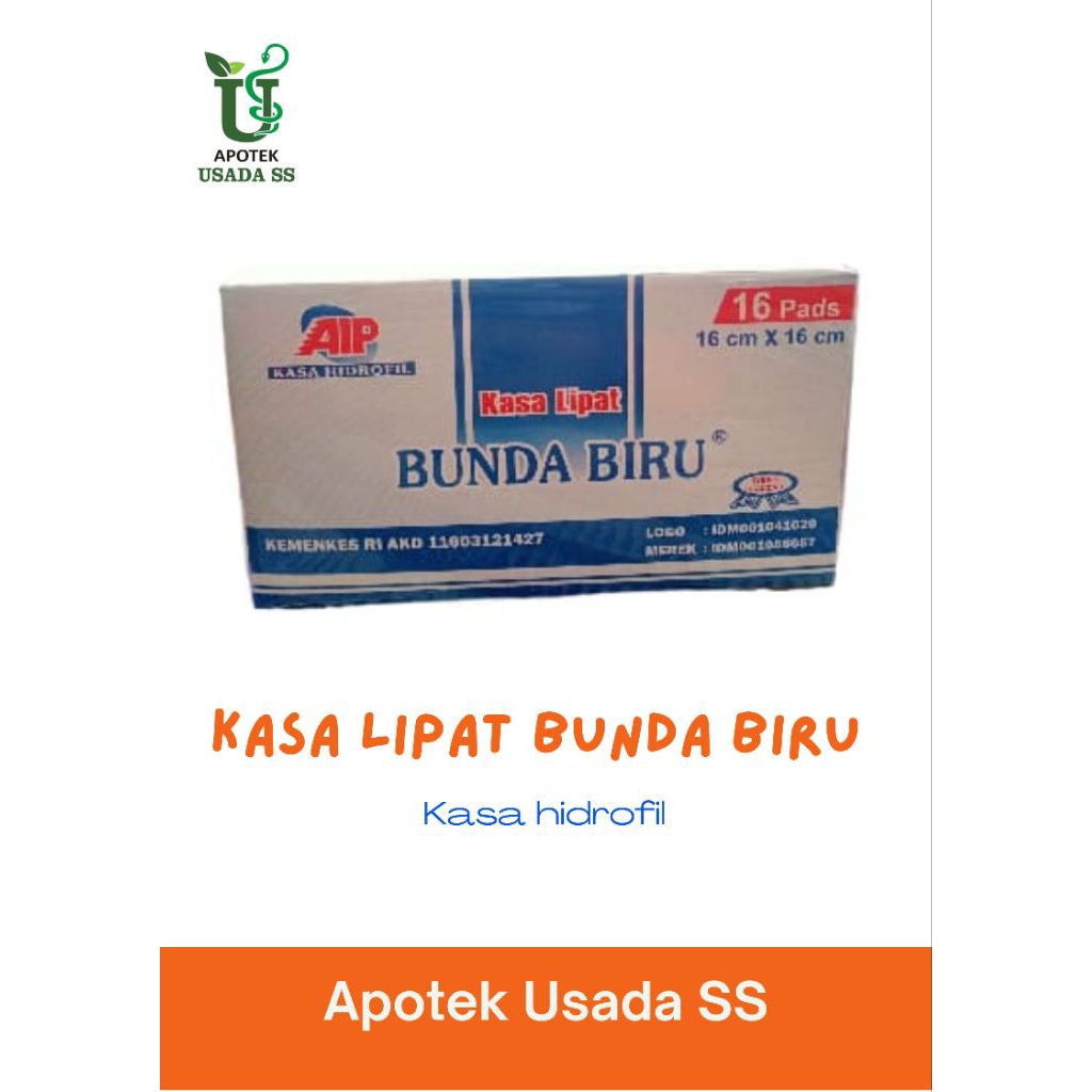 KASA LIPAT BUNDA BIRU 16 CM × 16 CM